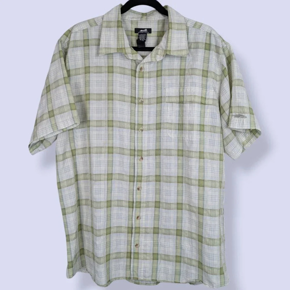 Avia Green Plaid Short Sleeve Shirt - Picture 1 of 7